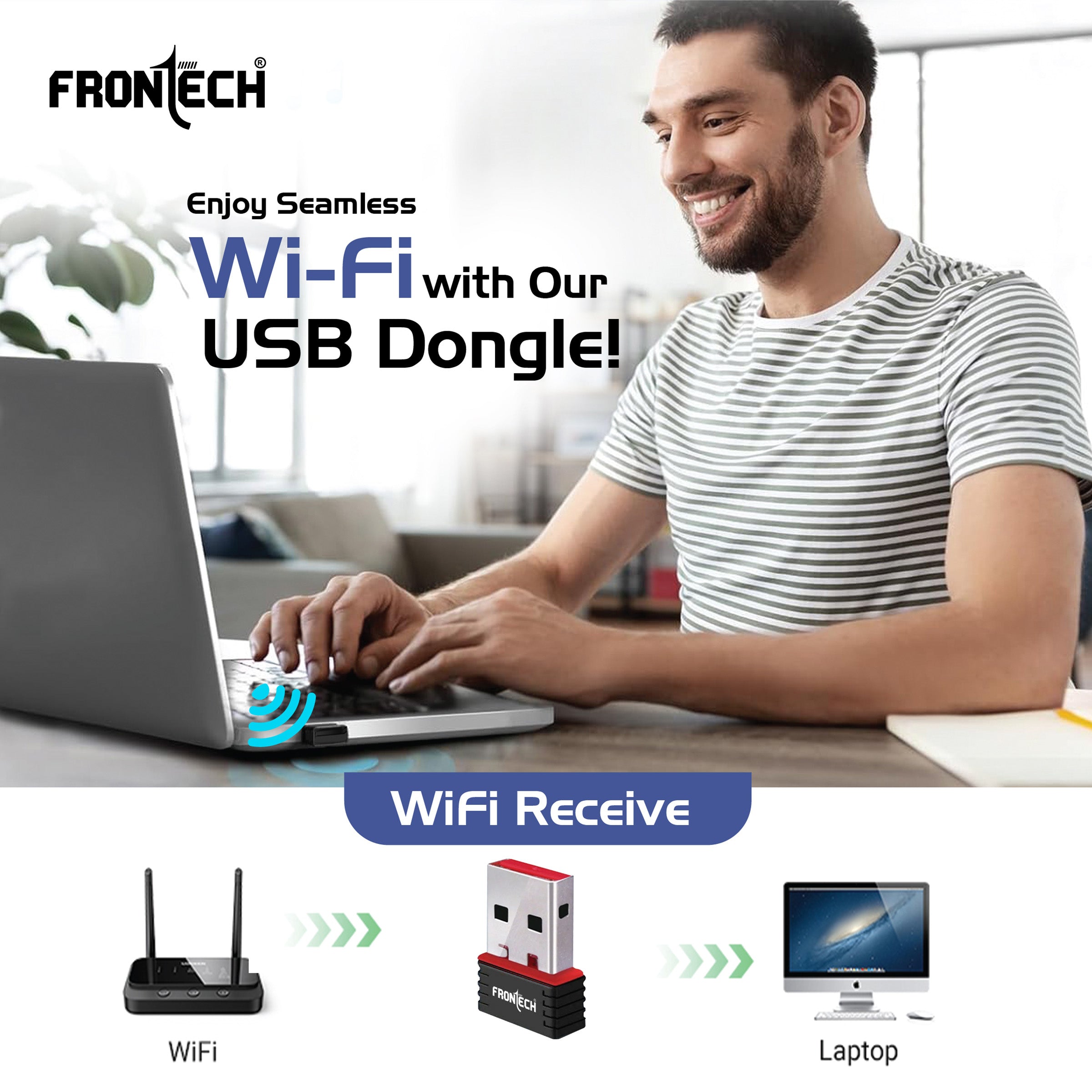 Frontech WiFi Dongle 150 Mbps (0843) Frontech WiFi Dongle 150 Mbps (0843)